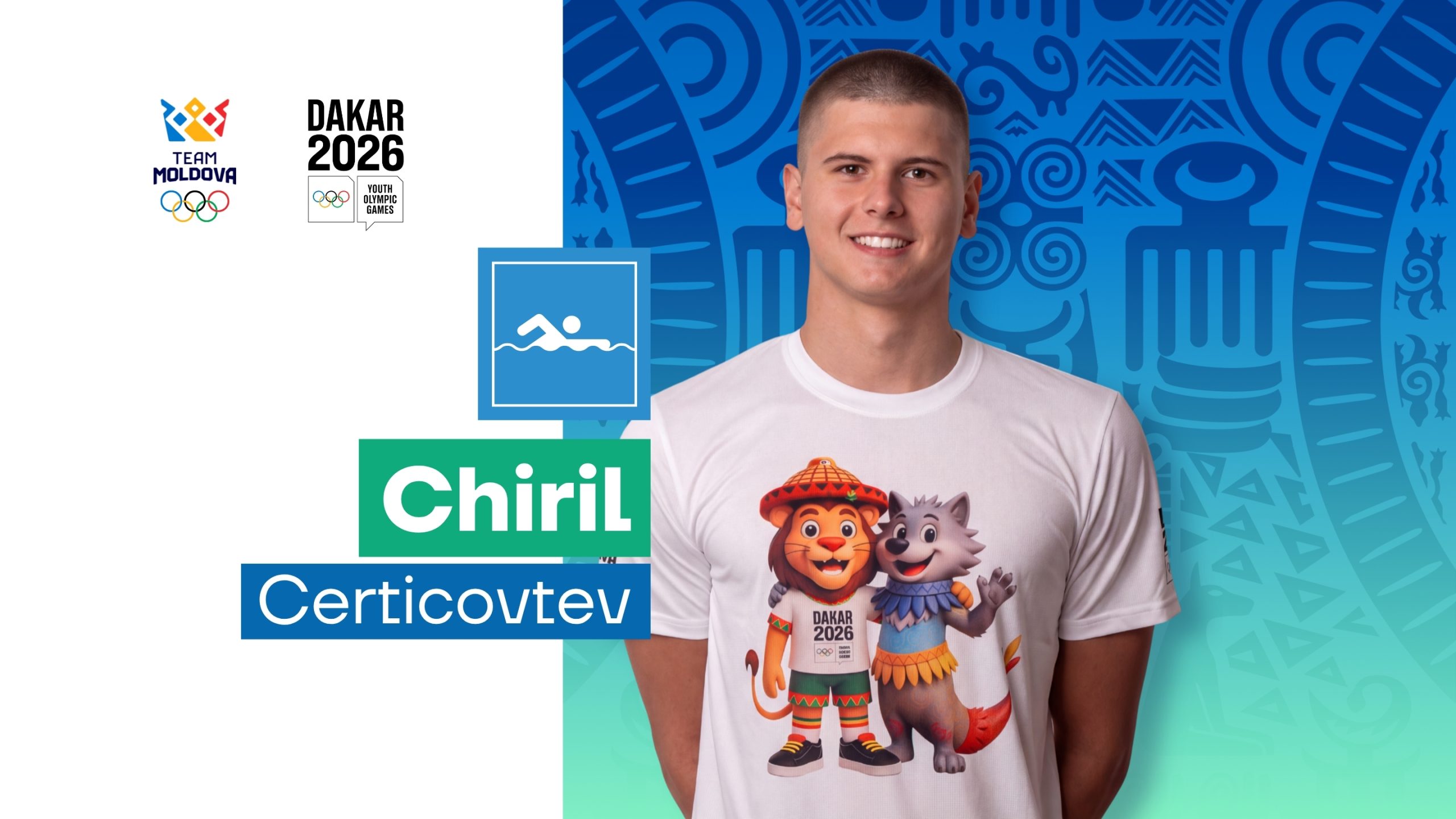 Chiril Certicovtev, înot – Team Moldova, Dakar 2026